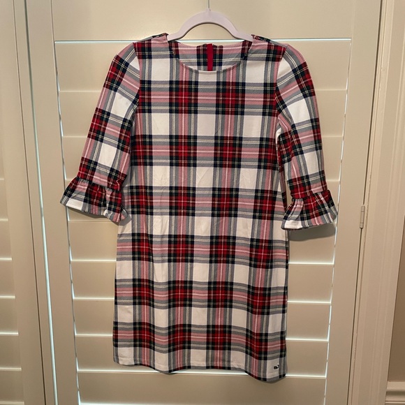 New with tags. Vineyard vines ruffle sleeve holiday dress. Youth large - Picture 4 of 5